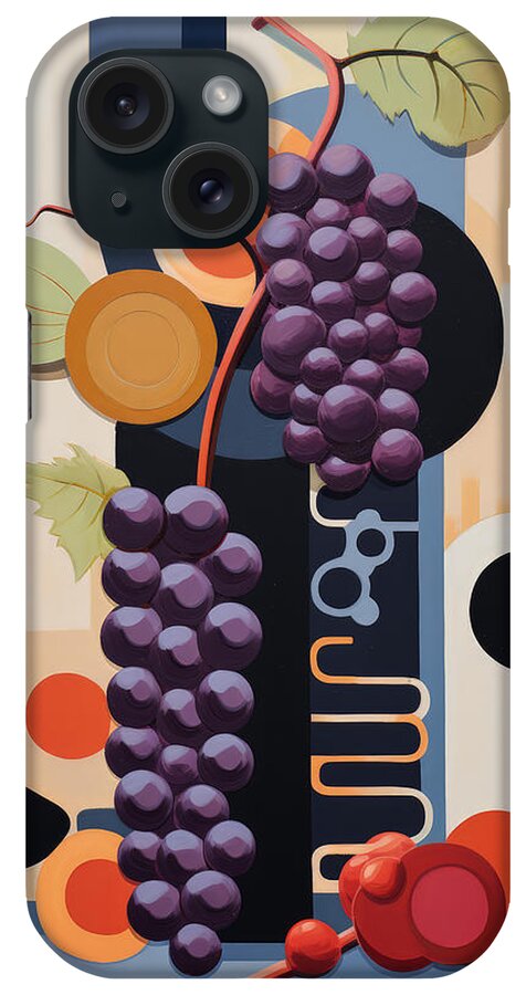 Grapes iPhone Case featuring the painting Dark Grapes Art by Lourry Legarde