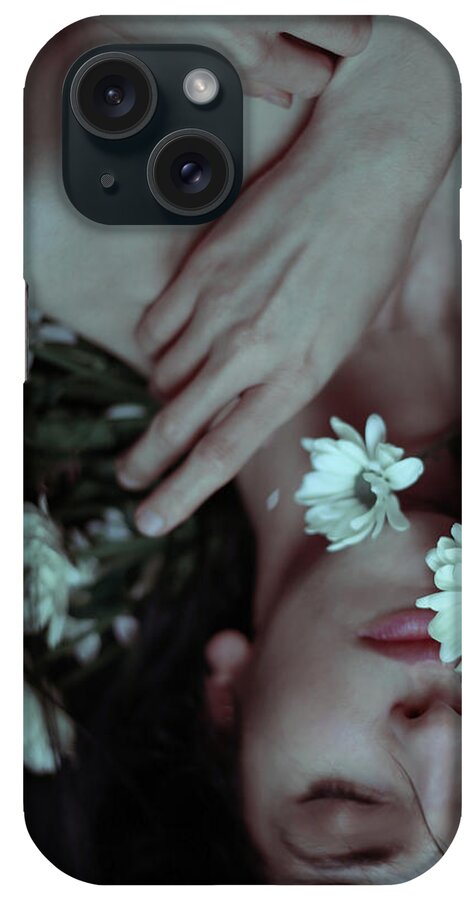 Flowers iPhone Case featuring the digital art Dark spring by Cambion Art