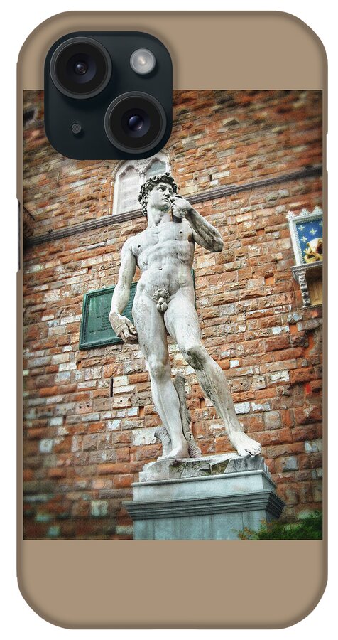 David iPhone Case featuring the photograph David by Michelangelo Florence Italy by Carol Japp