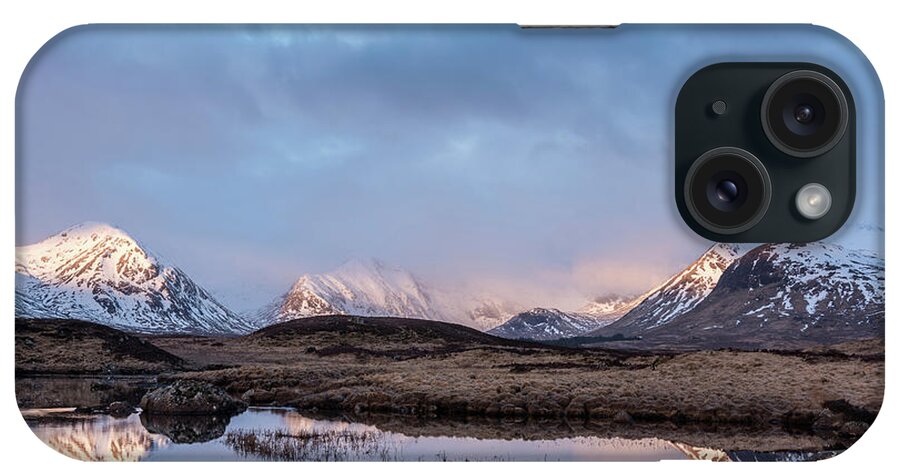 Highlands iPhone Case featuring the photograph Dawn Over Lochan Na Stainge, Rannoch Moor, Scotland, UK by Sarah Howard