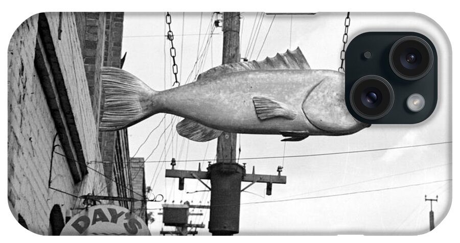 Vintage iPhone Case featuring the photograph Day's Fish Market - Circa 1938 by David Hinds