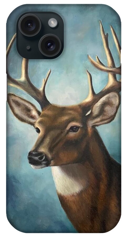 Deer iPhone Case featuring the painting Dear Deer by Bozena Zajaczkowska