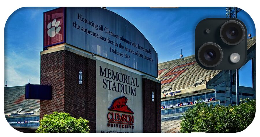 Memorial Stadium iPhone Case featuring the photograph Death Valley - Home of the Clemson Tigers by Mountain Dreams