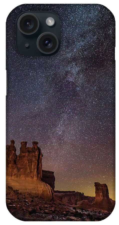 Moab iPhone Case featuring the photograph December Milky Way in Arches National Park by Dan Norris