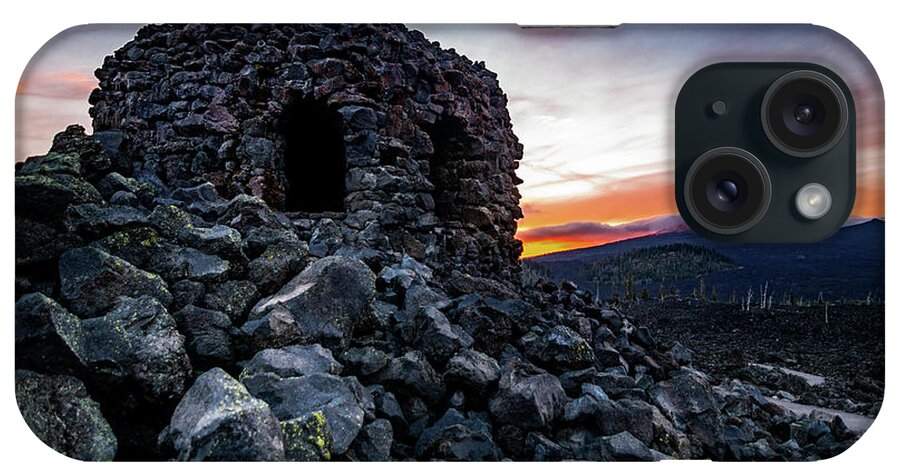 Compass iPhone Case featuring the photograph Dee Wright Observatory Sunset 3 by Pelo Blanco Photo