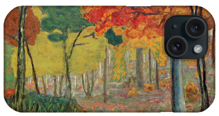 Pierre Bonnard iPhone Case featuring the painting Deer in the Undergrowth by Pierre Bonnard