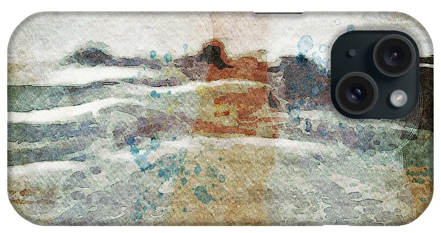 Watercolor iPhone Case featuring the mixed media Deluge- The End of the Drought Abstract Watercolor by Shelli Fitzpatrick