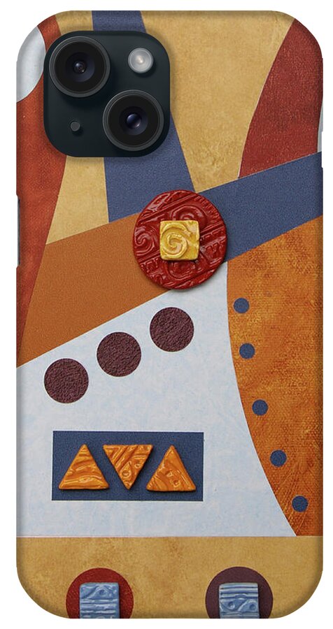 Mixed-media iPhone Case featuring the mixed media Desert Dance by MaryJo Clark