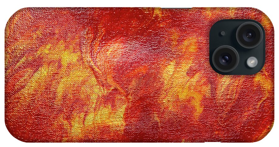Wildfire iPhone Case featuring the painting Desert Fire by Elisabeth Lucas