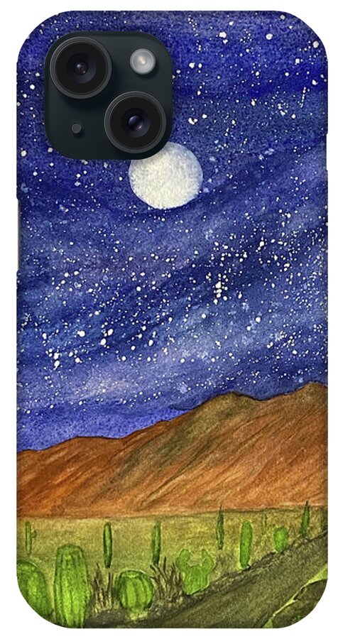 Desert iPhone Case featuring the painting Desert Sky by Lisa Neuman