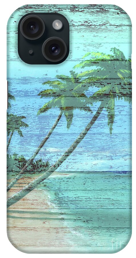Beach iPhone Case featuring the mixed media Design 182 Beach by Lucie Dumas