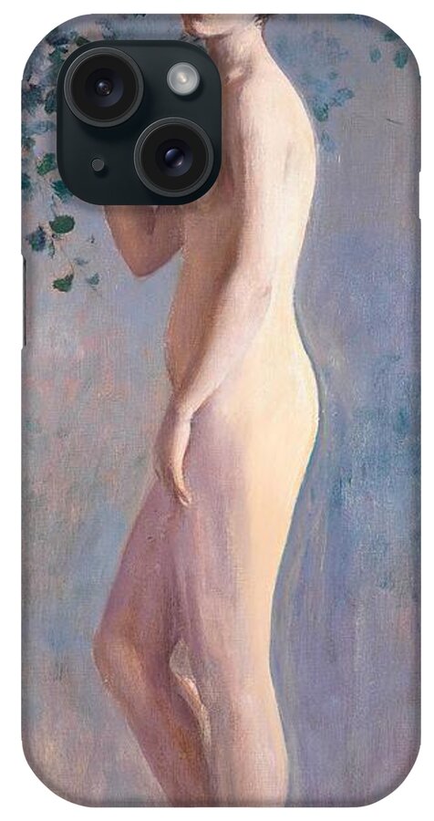 Clouds iPhone Case featuring the drawing Desnudo art by Ramon Casas Spanish