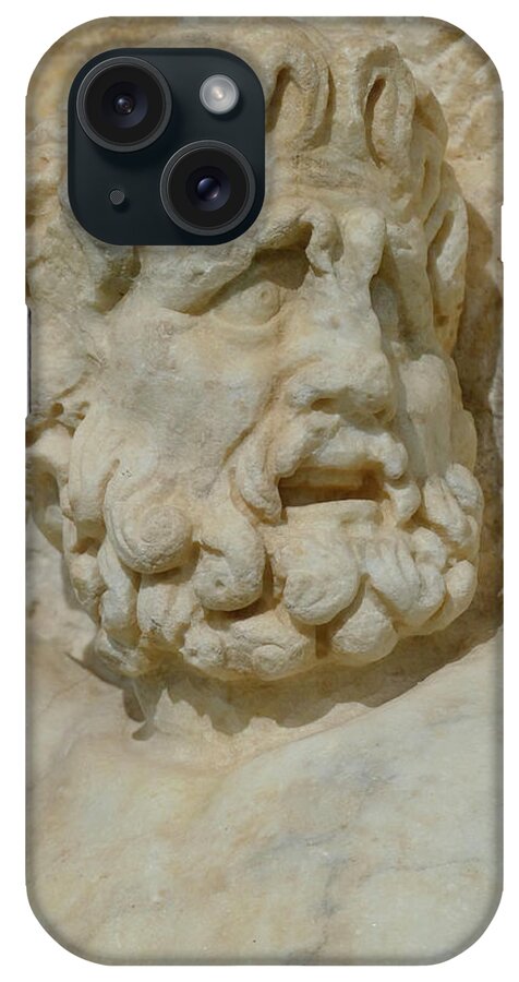 Antique iPhone Case featuring the photograph Detail of head of Prometheus by Steve Estvanik