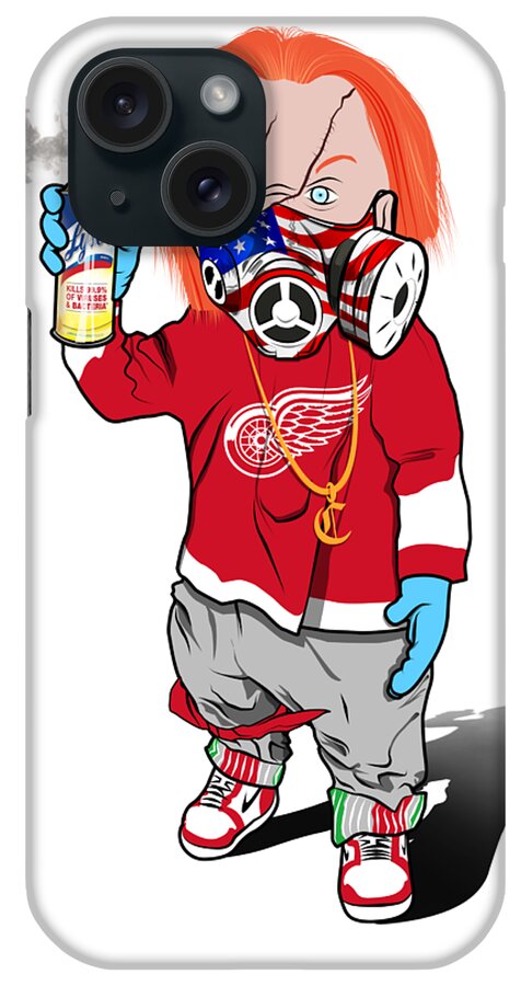  iPhone Case featuring the digital art Detroit Chucky Chicago 1s by Nicholas Grunas