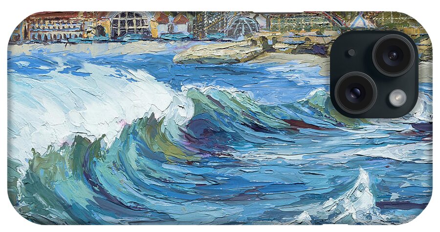 Ocean iPhone Case featuring the painting Devdutt's Wave by PJ Kirk