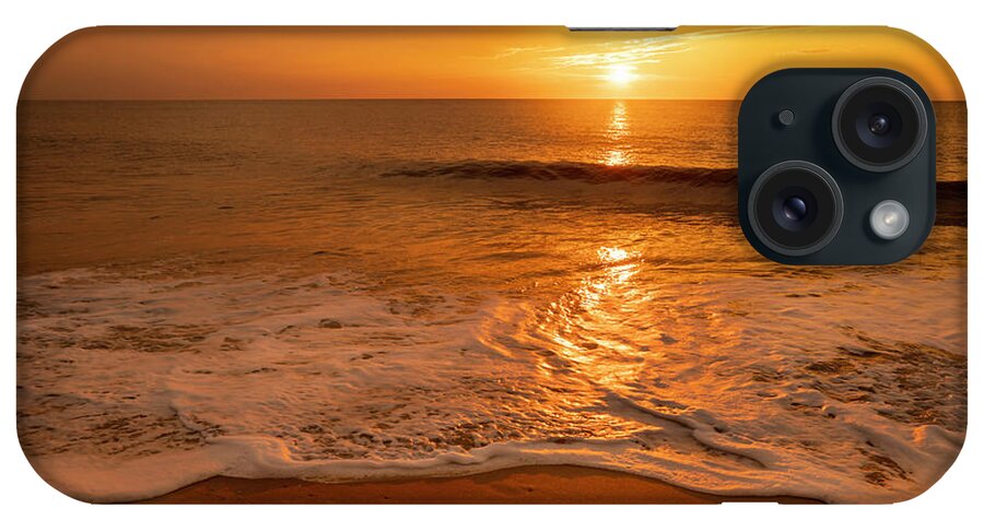 Dewey Beach iPhone Case featuring the photograph Dewey Beach Sunrise Water Breaking by Jason Fink