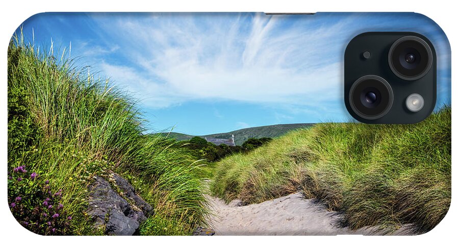 Clouds iPhone Case featuring the photograph Dingle Sand Dunes by Debra and Dave Vanderlaan