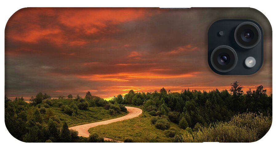 Sunset iPhone Case featuring the photograph Dirt Road Sunset by Lena Auxier