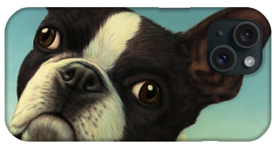 Dog iPhone Case featuring the painting Dog-Nature 4 by James W Johnson