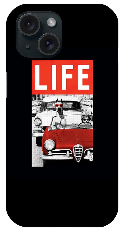 Dog iPhone Case featuring the photograph Dog Riding in a Convertible by LIFE Picture Collection