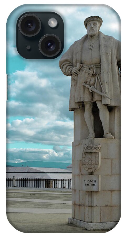 Coimbra University iPhone Case featuring the photograph Dom Joao the 3rd statue in Coimbra University by Angelo DeVal