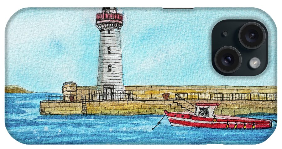 Donaghadee iPhone Case featuring the painting Donaghadee Harbour by Nigel R Bell