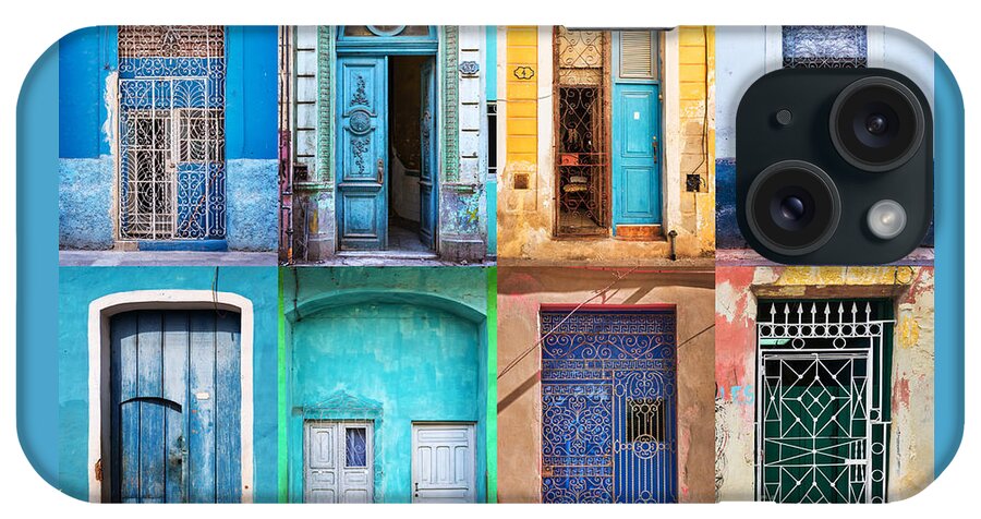 Doors iPhone Case featuring the photograph Doors of Cuba by Delphimages Photo Creations