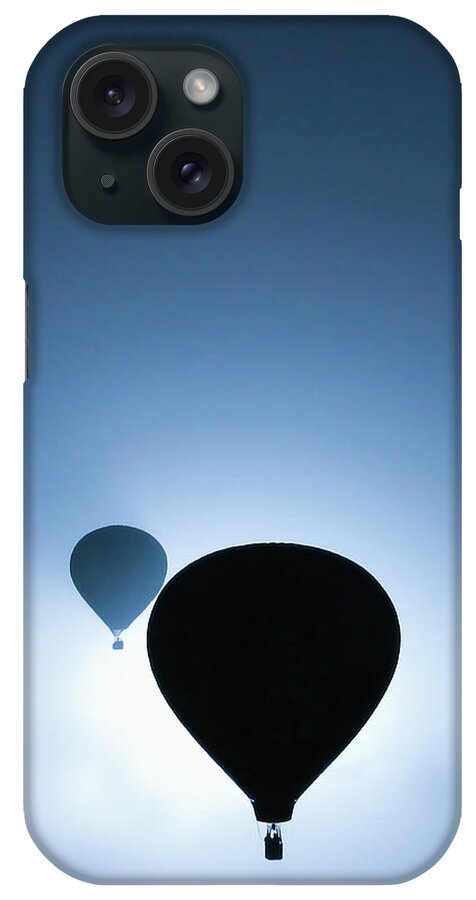 Double Balloon Eclipse iPhone Case featuring the photograph Double Eclipse by Tommy Farnsworth