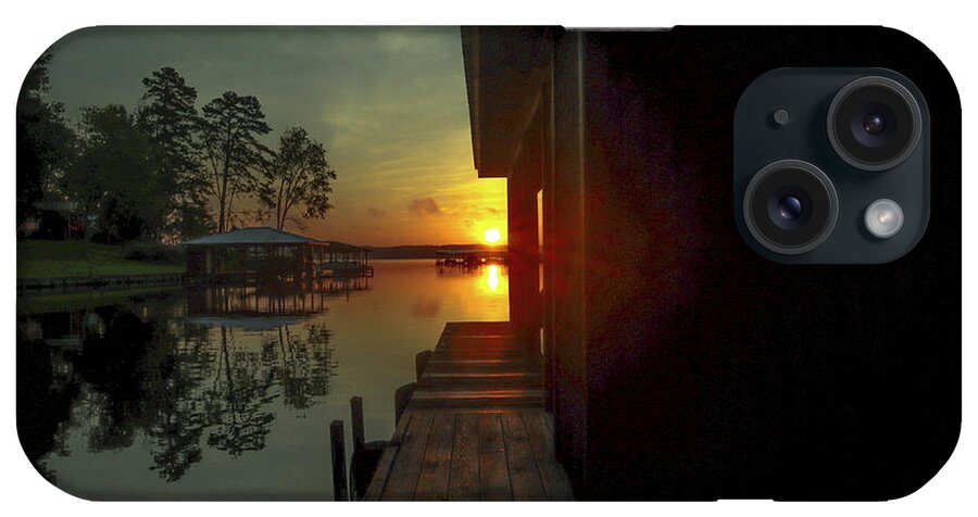 Lake iPhone Case featuring the photograph Down The Line Sunrise by Ed Williams