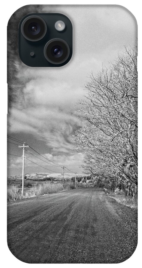 Infrared iPhone Case featuring the photograph Down the Road by Alan Norsworthy