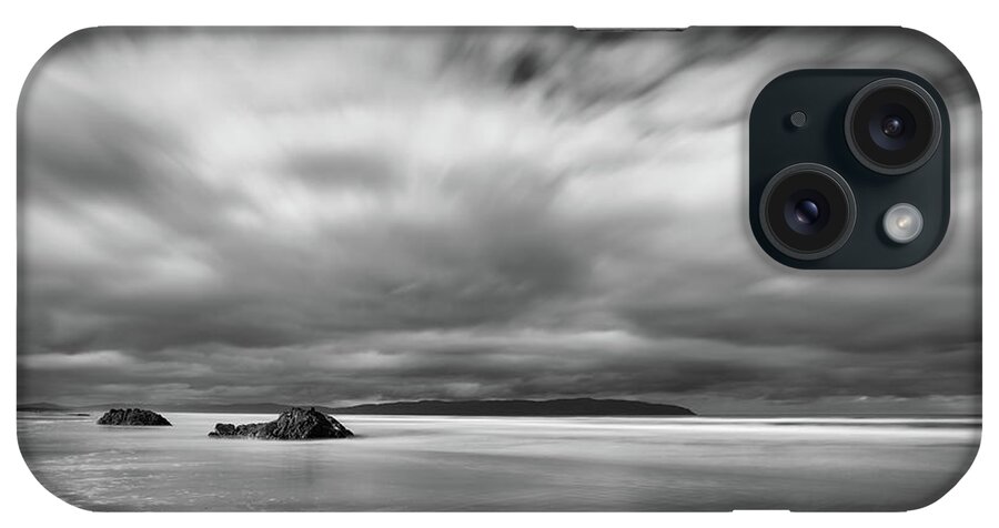 Atlantic iPhone Case featuring the photograph Downhill Beach by Nigel R Bell