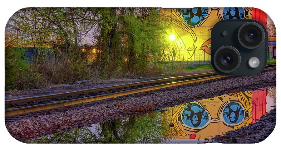 Rogers Arkansas iPhone Case featuring the photograph Downtown Rogers Arkansas Large Art Mural Near Railyard Park by Gregory Ballos