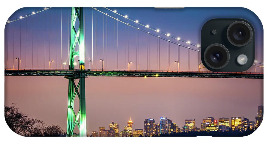 Bridge iPhone Case featuring the photograph Downtown Under the Bridge at Night by Rick Deacon