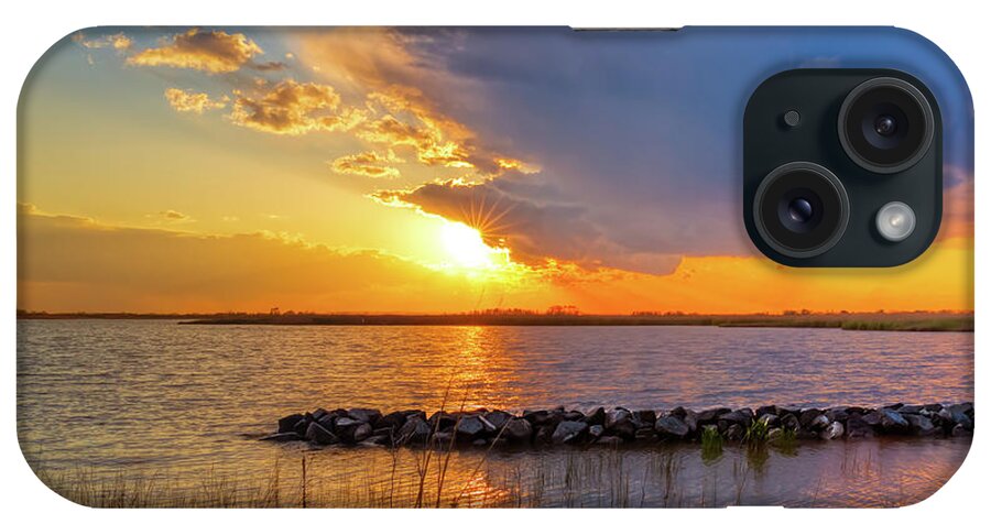 Back Bay iPhone Case featuring the photograph Dramatic Back Bay Sunset by Donna Twiford