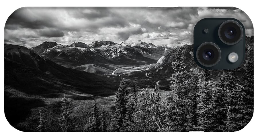 Bow Valley iPhone Case featuring the photograph Dramatic Black And White Bow Valley Canada by Dan Sproul