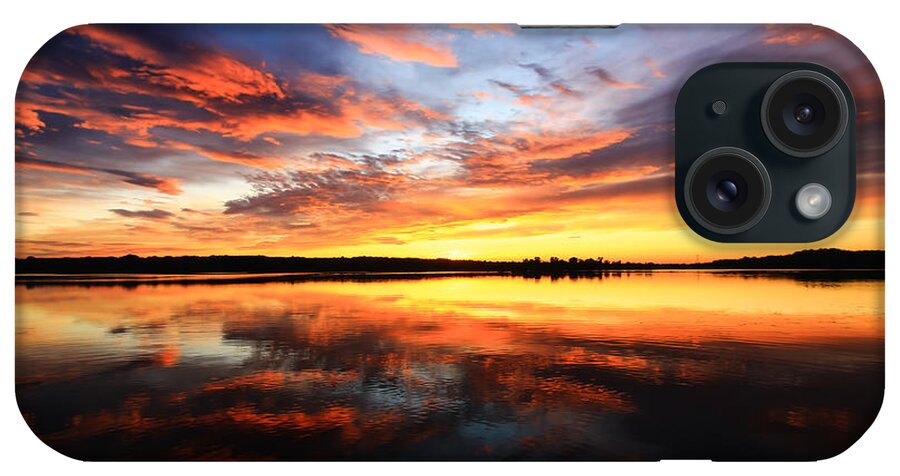Sunset iPhone Case featuring the photograph Dramatic Sunset by Mary Walchuck