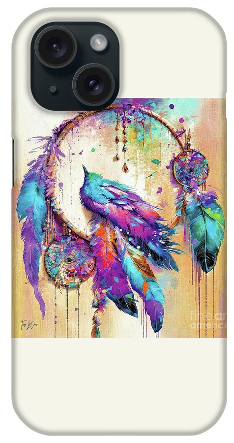 Dreamcatcher iPhone Case featuring the painting Dreamcatcher by Tina LeCour