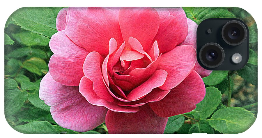 Bonnie Follett iPhone Case featuring the digital art Dreamy Pink Rose by Bonnie Follett