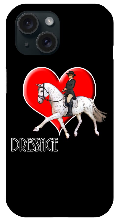 Dressage Rider iPhone Case featuring the painting Dressage Rider by Two Hivelys