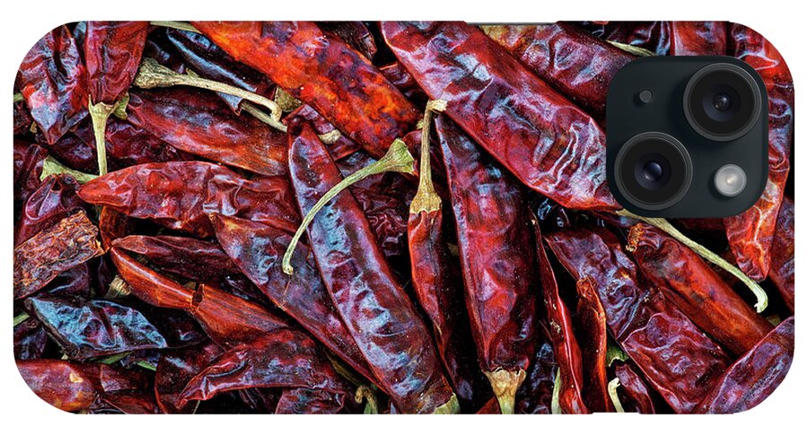 Chilli iPhone Case featuring the photograph Dried Red Chilli Peppers by Tim Gainey