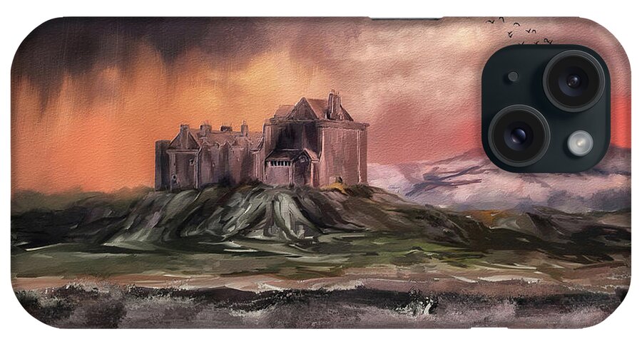 Scotland iPhone Case featuring the digital art Duart Castle by Lois Bryan