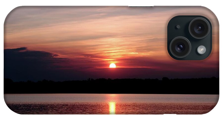 Wildlife iPhone Case featuring the photograph Duck Gathering At Sunset by Mary Walchuck