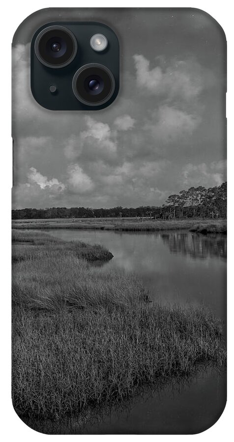 Clouds iPhone Case featuring the photograph Dutton Island Marsh, 2005 by John Simmons