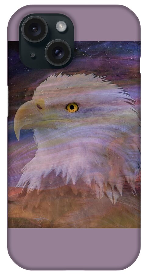 Eagle iPhone Case featuring the digital art Eagle Eye by Mary Poliquin - Policain Creations