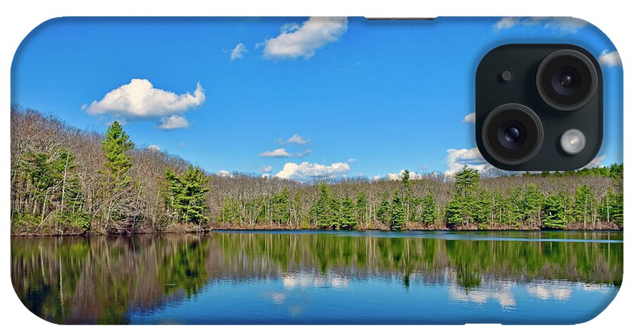 Eames iPhone Case featuring the photograph Eames Pond Reflection by Monika Salvan