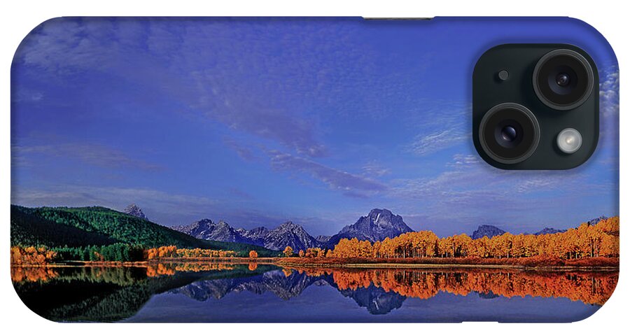 Dave Wellling iPhone Case featuring the photograph Early Fall Morning Oxbow Bend Grand Tetons National Park by Dave Welling