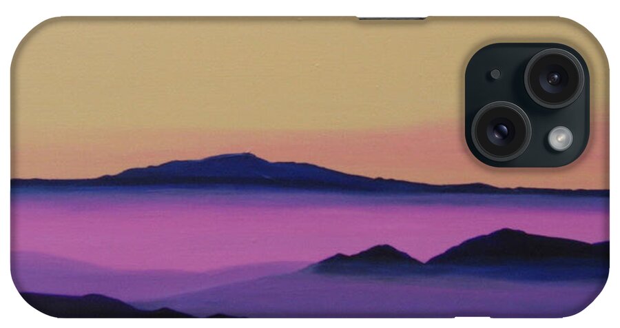 Mountains iPhone Case featuring the painting Early Morning by Hunter Jay
