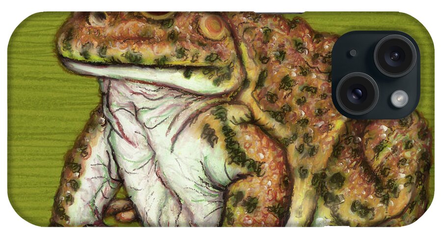Frog iPhone Case featuring the painting East Asian Bullfrog by Amy E Fraser
