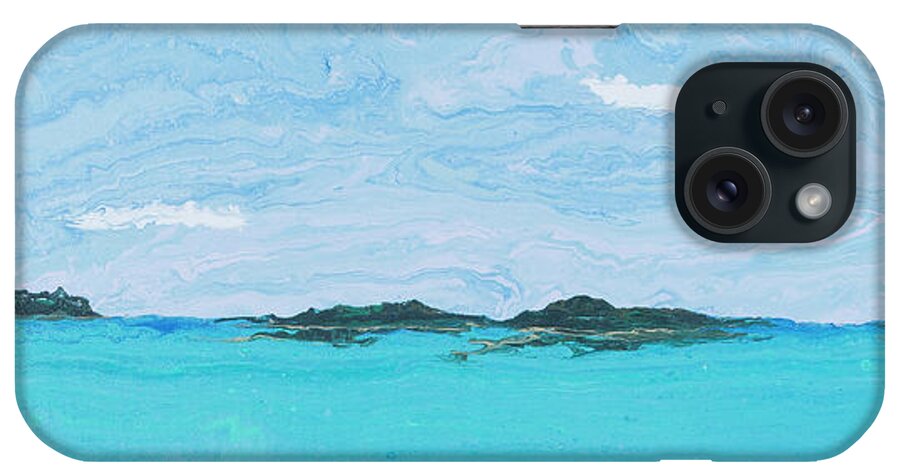 Seascape iPhone Case featuring the painting East Harbor Key Channel by Steve Shaw