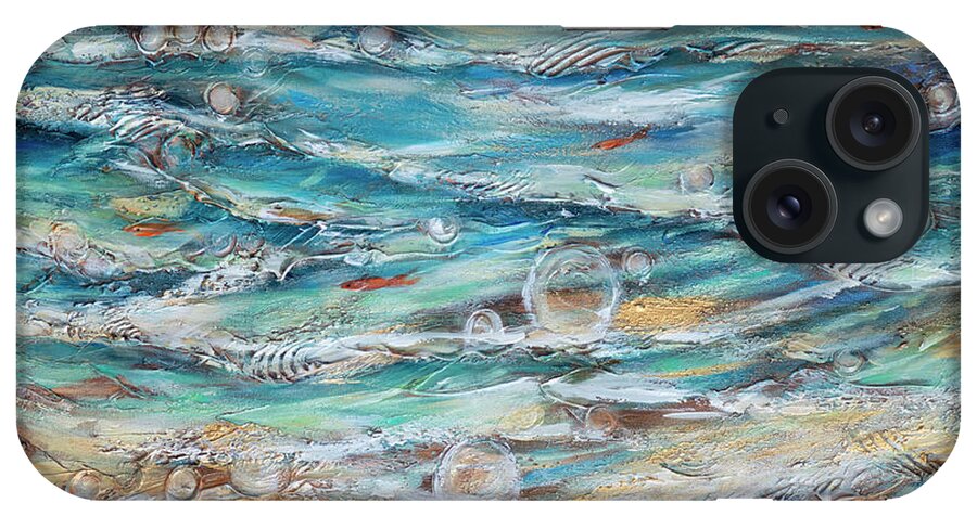 Ocean iPhone Case featuring the painting Edge of Tide by Linda Olsen